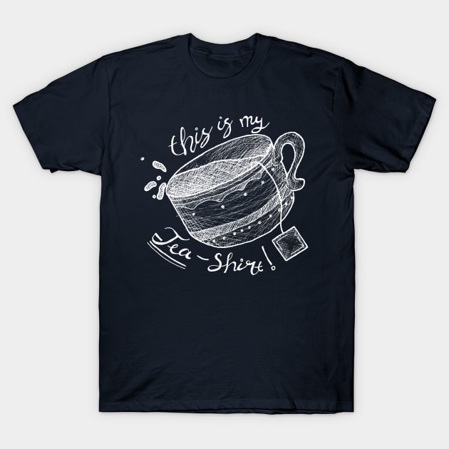 Tea Shirt (Chalkboard Style) - puns, tea lovers, cute T-Shirt by Inspirational Koi Fish